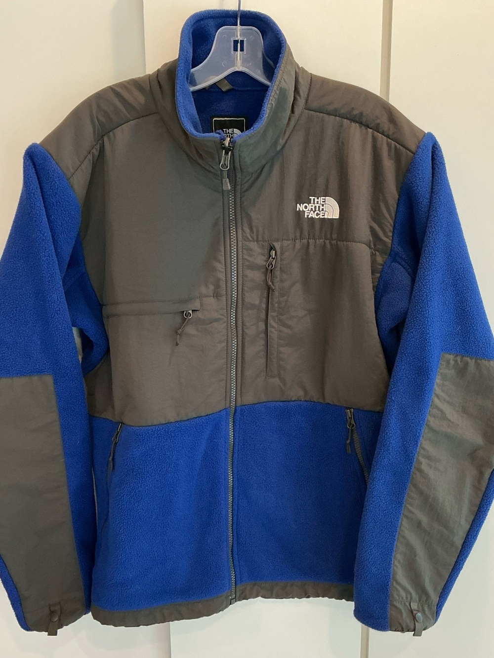 The North Face Blue and Gray Men's Performance Fleece Jacket